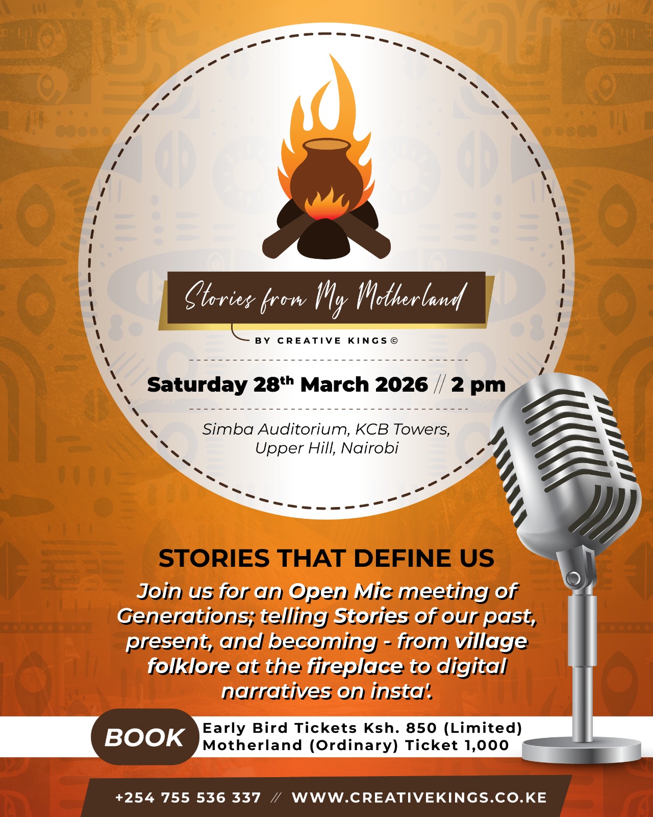 Stories from my motherland by Creative Kings - Saturday 28th March 2026